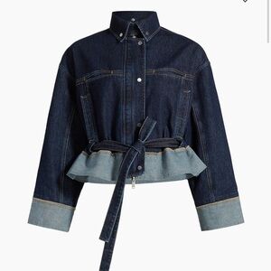 3.1 Phillip Lim Boxy Peplum Hem Denim Jacket